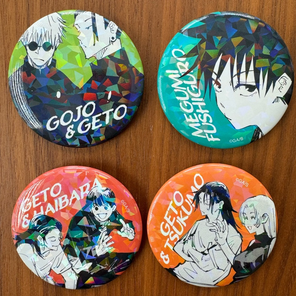 Jujutsu Kaisen anime official buttons from Japan